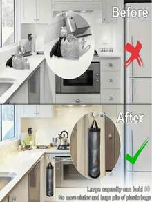 Organizador de bolsas de plástico, soporte para bolsas de la compra y de basura, dispensador de malla ahorradora de espacio para la cocina. Diseño moderno y conveniente que mantiene las bolsas limpias y transpirables, organizador de malla ahorradora de espacio. Solución de almacenamiento multiusos montada en la pared para el hogar y la cocina con color y estilo aleatorios, decoración del hogar, almacenamiento para fiestas y Navidad