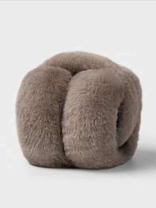 1个冬季保暖耳罩，仿兔毛材质，保暖内衬可折叠耳罩，防风可折叠耳套，冬季秋季配饰