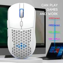 HXSJ T20 是一款 2.4G 无线鼠标，配备 6 个按键，支持声音控制，适用于办公和游戏。它采用符合人体工程学的握柄设计，并带有可发出高达 3600DP RGB 圣诞灯光的 LOGO。 - 洞洞款-白色 - 查看 6