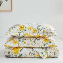Twin/Full/Queen/King Quilt Set, 3 Piece Floral Bedding Set Microfiber Bedspread Coverlets For Beds - Bunga Romantis - View 4