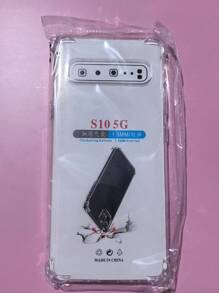 1pc Transparent Four-Corner Anti-Drop Case, Compatible With Samsung Series, Samsung Phone Transparent Four-Corner Anti-Drop Case, Phone Case, Protective Cover, Phone Shell, Phone Sleeve, Anti-Drop Phone Case, Transparent Phone Case, Minimalist Phone Case, Solid Color Phone Case, Transparent Phone Case, TPU Phone Case Anti-Drop (Military-Grade Anti-Drop)