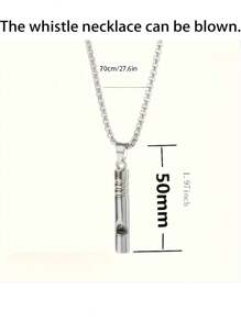耐用的不锈钢紧急口哨 - 时尚、便携式户外徒步和救援生存装备，非常适合万圣节/圣诞节/感恩节/新年庆祝活动、露营配件