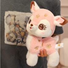 1pc Cute Cartoon Elk Plush Doll, Elk Doll Plush Pillow, Birthday Gift