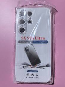 1pc Transparent Four-Corner Anti-Drop Case, Compatible With Samsung Series, Samsung Phone Transparent Four-Corner Anti-Drop Case, Phone Case, Protective Cover, Phone Shell, Phone Sleeve, Anti-Drop Phone Case, Transparent Phone Case, Minimalist Phone Case, Solid Color Phone Case, Transparent Phone Case, TPU Phone Case Anti-Drop (Military-Grade Anti-Drop)