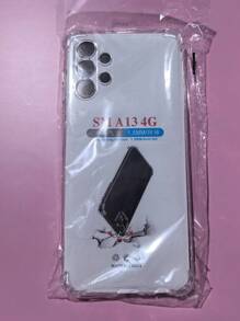 1pc Transparent Four-Corner Anti-Drop Case, Compatible With Samsung Series, Samsung Phone Transparent Four-Corner Anti-Drop Case, Phone Case, Protective Cover, Phone Shell, Phone Sleeve, Anti-Drop Phone Case, Transparent Phone Case, Minimalist Phone Case, Solid Color Phone Case, Transparent Phone Case, TPU Phone Case Anti-Drop (Military-Grade Anti-Drop)