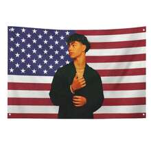 Tapiz de la bandera estadounidense de Malachi Barton, diseño de Estados Unidos de color rosa de Daniel, 150x90cm, poliéster con ojales de latón, decoración de pared Barton para dormitorio