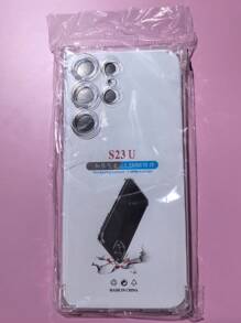 1pc Transparent Four-Corner Anti-Drop Case, Compatible With Samsung Series, Samsung Phone Transparent Four-Corner Anti-Drop Case, Phone Case, Protective Cover, Phone Shell, Phone Sleeve, Anti-Drop Phone Case, Transparent Phone Case, Minimalist Phone Case, Solid Color Phone Case, Transparent Phone Case, TPU Phone Case Anti-Drop (Military-Grade Anti-Drop)