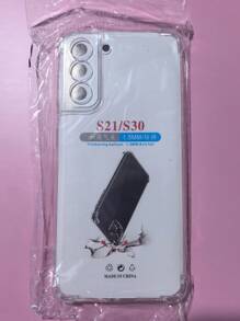 1pc Transparent Four-Corner Anti-Drop Case, Compatible With Samsung Series, Samsung Phone Transparent Four-Corner Anti-Drop Case, Phone Case, Protective Cover, Phone Shell, Phone Sleeve, Anti-Drop Phone Case, Transparent Phone Case, Minimalist Phone Case, Solid Color Phone Case, Transparent Phone Case, TPU Phone Case Anti-Drop (Military-Grade Anti-Drop)
