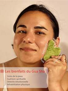 Tabla de masaje facial Gua Sha, herramienta de masaje de Body completo, masaje de belleza con forma de corazón de resina