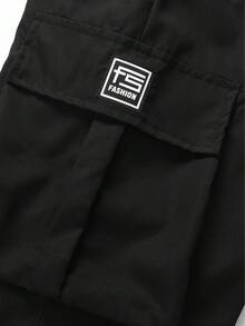 Men's Casual Cargo Pants - Fashionable Straight-Leg, Loose Fit, Multi-Pocket Design, Suitable For Spring And Autumn - Black - View 6