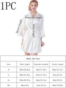 1-częściowy szlafrok ślubny, wiosenno-letnia bielizna nocna, satynowy szlafrok ślubny, seksowny strój domowy