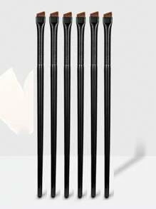 Set di 3 pennelli trucco con forma unica a lama per sopracciglia, eyeliner liquido e pennello per sopracciglia obliquo, adatto per principianti