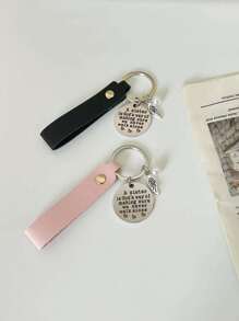 Sister Keychain - A Is God's Way Of Making Sure We Never Walk Alone Keychain Jewelry Christmas Birthday Gifts For Sisters Goth