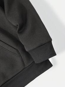 Felpa con cappuccio casual da uomo con tasca stampata, autunno/inverno