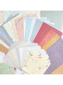 60sheets Vintage Scrapbooking Paper Set Writing Paper Aesthetic Decorative Craft Paper For Journaling Planner Bullet Journals,School Supplies,Back To School