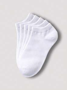 5/15 pares de meias unissex, meias esportivas, meias brancas/pretas/cinzas até o tornozelo, meias invisíveis, cor sólida, simples e modernas, adequadas para uso casual diário