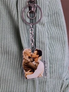 LICVIC Custom Photo Keychain, Personalized Acrylic Key Chain, Customized Bag Charm, Customizable Picture Keychain, Birthday, Anniversary, Valentine's Day - Multicolor - View 7