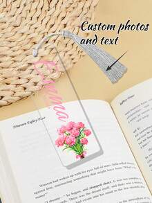 Personalized Name Acrylic Bookmark With 25 Styles Custom Handmade Floral Bookmarks For Book Lovers Unique Reading Accessories Teacher Student Gifts Back To School Stationery - Multicolor - View 16