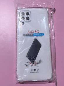 1pc Transparent Four-Corner Anti-Drop Case, Compatible With Samsung Series, Samsung Phone Transparent Four-Corner Anti-Drop Case, Phone Case, Protective Cover, Phone Shell, Phone Sleeve, Anti-Drop Phone Case, Transparent Phone Case, Minimalist Phone Case, Solid Color Phone Case, Transparent Phone Case, TPU Phone Case Anti-Drop (Military-Grade Anti-Drop)