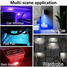 2PCS/Package Automotive LED Lighting - Home With 6 Bright LED Beads, USB Rechargeable Interior Light, Portable Car/Truck/RV Interior Decoration Reading Light, Glove Box Light, Center Console And Lower Seat Interior Lighting