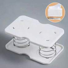 Spring-Loaded Tissue Box Holder, Automatic Pop-Up Napkin Dispenser For Desk And Kitchen, A Seamless One-Handed Desktop Accessory That Delivers Napkins With A Gentle Press, Designed To Reduce Clutter And Enhance Workspace Aesthetics, Perfect For Home Office, Kitchen Counter, Dining Table, Living Room, Craft Room, And Reception Areas, Ideal Spring-Cleaning Gift For Mother's Day, Birthdays, And Housewarmings, Featuring A , Quiet Mechanism And Smooth One-Handed Operation For Everyday Convenience And Neat Presentation. - Multicolor - View 11