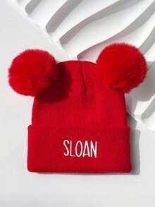 1 Personalized Newborn Baby Hat And Mitten Set, Custom Baby Name Printed Beanie, Unisex Infant Daily Use, Scratch Protection And Warm, Suitable For All Seasons, Personalized Printing Name LOGO Beanie, Baby Shower Gift, Gift For Kids, Ideal Gift For Baby Shower - Multicolor - View 10