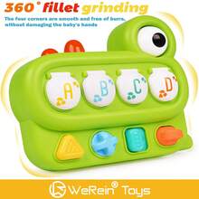 WeRein 动物宝宝弹出式躲猫猫玩具 - 感官蒙特梭利因果玩具早教互动婴儿玩具加厚ABS材质，适合6-9-12个月、18个月、1-3岁幼儿，男女宝宝生日圣诞礼物（部分零件随机发货）