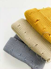 1 件男士街头风格亚克力保暖纯色铁环做旧便帽，百搭户外嘻哈帽，秋冬秋季服装 - 彩色 - 查看 9