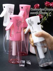 Sticle de spray personalizate - cu floarea nașterii și nume, sticlă de spray personalizată pentru păr, sticle de spray de păr personalizate, sticlă de spray de apă personalizabilă, accesorii de frizerie, articole esențiale de călătorie, instrumente de păr, cadouri de ziua de naștere, Ziua Îndrăgostiților, sufragerie, bucătărie, potrivite pentru coafor, iubit, iubită, prieten