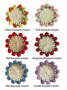 红色花束杯垫+花篮 粉色花束杯垫+花篮 黄色花束杯垫+花篮 - 彩色 - 查看 8