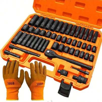 15pcs High Quality Impact Socket Set, 1/4" Heavy Duty Socket Set Essential For Home, High Quality Repair Tool Kit, Multi-Link Design, Comprehensive Specifications, Easy Operation, Rust-Resistant, High Temperature Forged Material, Durable