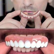1 Pair Of Upper And Lower Dental Stickers For Both Men And Women. New Upgraded Dental Decoration Suitable For All Friends With Missing Teeth For Daily Or Party Use. Dental Decoration Has A Perfect Smile And Is A Gift For Friends/Mothers - Boxed Tooth Stickers - View 6