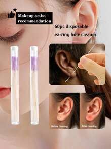 240 件/120 件/60 件男女通用一次性耳环孔清洁器、耳垢清除器、耳洞清洁工具、除臭耳部护理套装，适用于派对、生日、酒吧、女性礼物、最好的朋友、老师、新年、圣诞节、万圣节、学校、返校、旅行、旅行必需品、家居必需品、耳朵清洁器