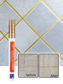 瓷砖填缝笔，浴室地砖缝隙清洁和填缝，防水防霉，瓷砖修补，厨房缝隙防水瓷砖填缝着色剂和密封笔，用于清洁地板和增白剂，不含漂白剂全新外观：无需擦洗瓷砖，使用填缝笔即可为填缝剂上色和重新着色