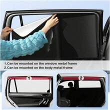 2/4pcsCar Side Window Sun Shade Magnetic UV Protection Curtains Sun Shield Cover Double Sides Auto Window Protector Cover Accessories
