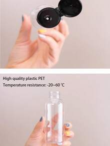 100毫升透明塑料瓶，PET翻盖液体容器，化妆品可灌装挤压瓶 - 無色 - 查看 6