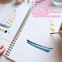 Watercolor Workbook, Lex Watercolor Workbook, Beginner-Friendly Birds Watercolor Workbooks, 12 Colors Watercolor Paint Set With Paint Brush,Mother's Day,Mom's Gift,Back To School,School Supplies