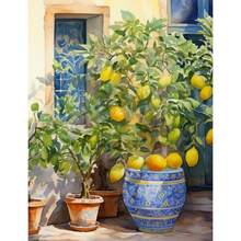 1pc Italian Coastal Summer Kitchen Lemon Tree Still Life Botanical Posters Canvas Painting Wall Arts Pictures Home Decor No Frame - Available In Multiple Colors - View 37
