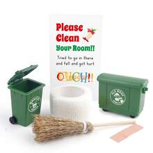 圣诞道具、凌乱房间警告小雕像和微型模型 - 彩色 - 查看 2