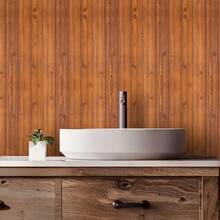 1 卷白色木纹复古木板即剥即贴壁纸，可移除，自粘墙面装饰，适用于客厅、卧室、电视背景、架子、抽屉、桌面墙纸墙贴房间装饰厨房客厅装饰 - 深棕色 - 查看 12