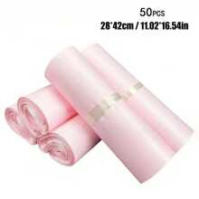 50/20/10pcs Thick Waterproof Solid Pink Packaging Bags, Simple Multipurpose Bags Suitable For Gift Bags, School, Office, Transportation And Mailing Back To School, Courier Storage Bags, Logistics Packing Bags, Clothing Courier Packaging Bags, Various Sizes Available