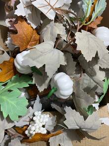 4 件南瓜装饰，人造假天鹅绒面料南瓜装饰，适合秋季家居农舍收获感恩节装饰、圣诞节 - 彩色 - 查看 9