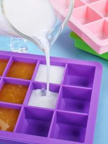Silicone Honeycomb Ice Tray With Cover Creative Stackable 15-Cell Ice Box Easy To Demould Ice Tray Ice Cube Mold - Multicolor - View 7