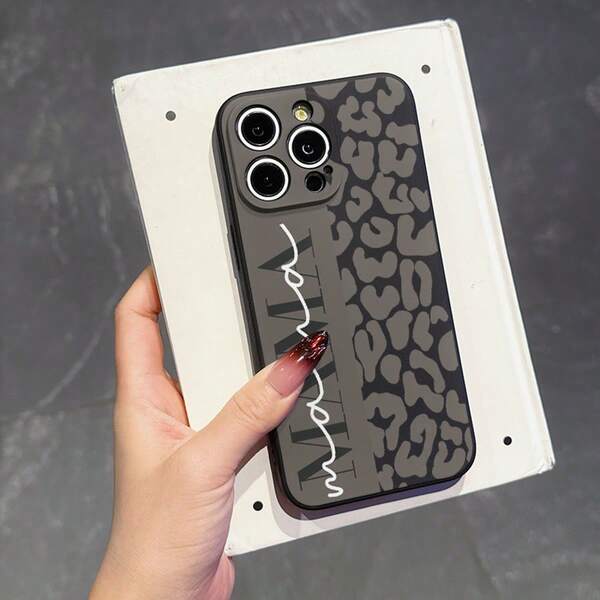 1pc Letter Graffiti Pattern Black Phone Case Compatible With IPhone 11/12/13/14/15/16, 11/12/13/14/15/16 Pro, 14/15/16 Pro Max, Minimalist & Stylish, Lightweight