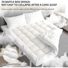 Luxury 4-Inch 10CM Extra Thick Mattress Topper - Hotel Quality Soft Comfy Bounce Back (Single/Double/King/Super King)