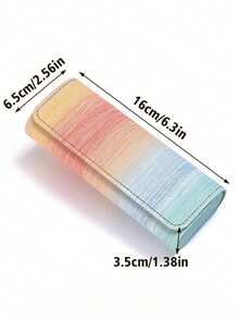 Customized Text LOGO Rainbow Gradient High-End Minimalist Portable Shockproof Myopia Glasses Storage Box - Multicolor - View 6