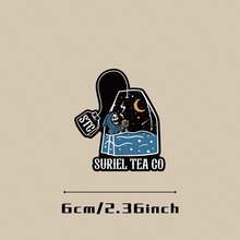 ACOTAR Suriel Tea Co 乙烯基贴纸，防水茶包设计配件，适合爱书人士、Kindle、笔记本电脑、水瓶、手机装饰和礼物 - 彩色 - 查看 2