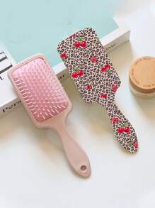 Peine con cojín de aire con diseño de lazo y cereza, diseño lindo y de dibujos animados, cepillo de cabello portátil para mujeres, kit de herramientas para el peinado, kit de herramientas de belleza, regalo de accesorios de belleza para el hogar de mujeres, herramientas para el peinado - Multicolor - Ver 8