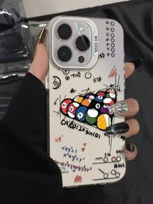 Carcasă de telefon argintie, culoare biliard, compatibilă cu