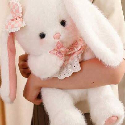 动漫毛绒玩具兔子猫熊狐狸可爱柔软毛绒玩偶，适合儿童，家居装饰，儿童节日礼物，婴儿派对礼物，圣诞装饰，男孩女孩礼物